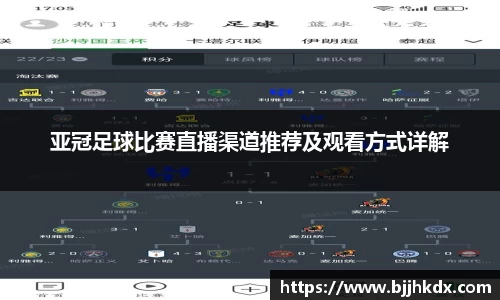 亚冠足球比赛直播渠道推荐及观看方式详解